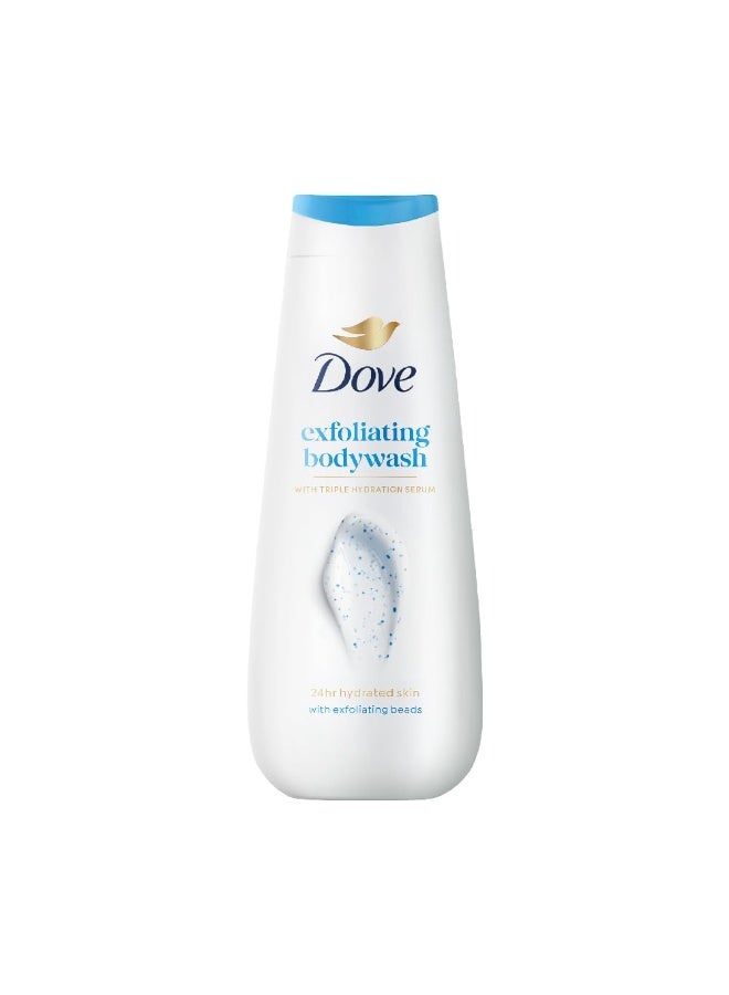 Dove Exfoliating Bodywash with Triple Hydration Serum, 300ml - Image 1